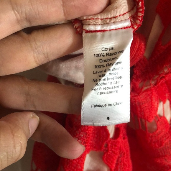 NWT Mendocino Red Lace Romper - Picture 5 of 5